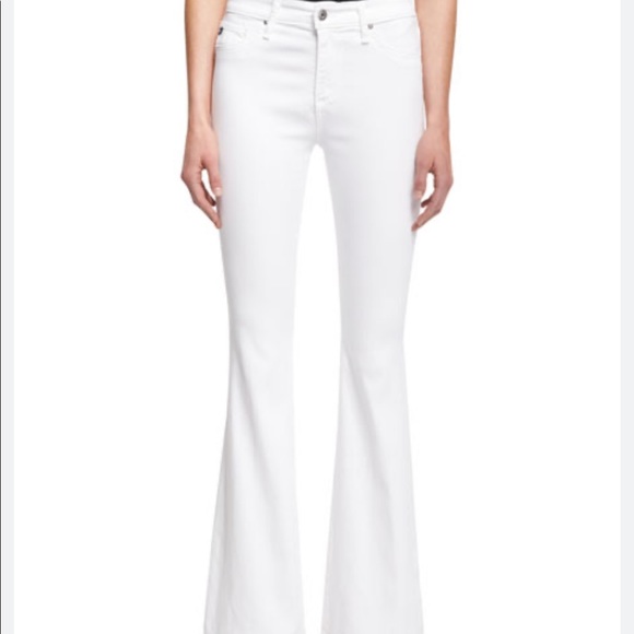 Janis Petite White Flare Jeans